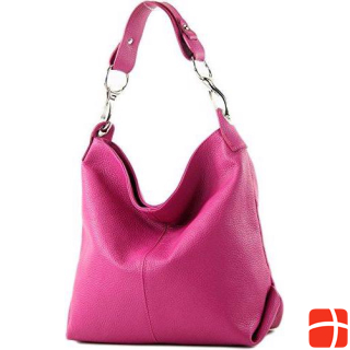 Modamoda De T168 - Leather shoulder/shoulder bag, Pink