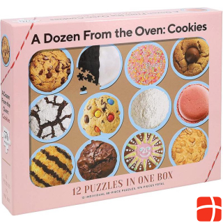 Abrams & Chronicle 13804 - 12 Puzzles in einer Box: A Dozen from the Oven: Cookies - Puzzle, 576 Teile