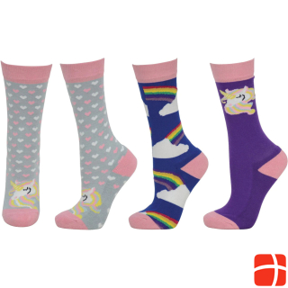 Hy Fashion Socks With Unicorn Design 3 Pair