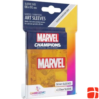 Gamegenic GGS10107ML - Marvel Champions Kunsthüllen - Marvel orange (50+1 Hüllen)