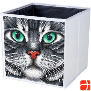 Craft Buddy Cat Foldable Storage Box Crystal Art 30x30cm