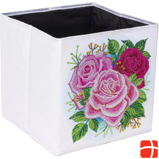 Craft Buddy Gorgeous Roses Foldable Storage Box Crystal Art 30x30cm