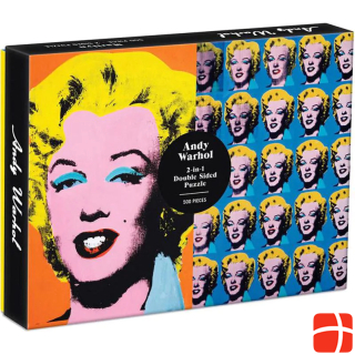 Abrams & Chronicle 64899 - Warhol Marilyn - 2-sided jigsaw puzzle, 500 pieces