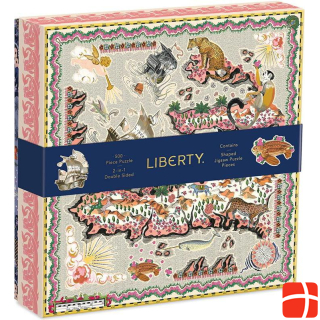 Abrams & Chronicle 65469 - Liberty Maxine - double-sided puzzle with shaped pieces, 500 pieces