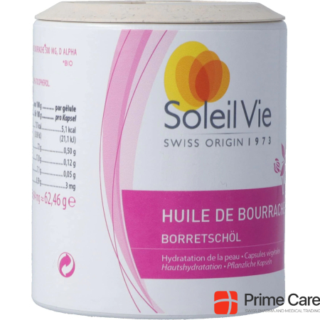 Soleil Vie Borage Oil Cold Pressed Organic Kaps