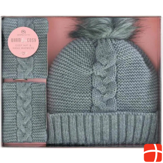 Aroma Home Knitted Hat with Hand Warmers