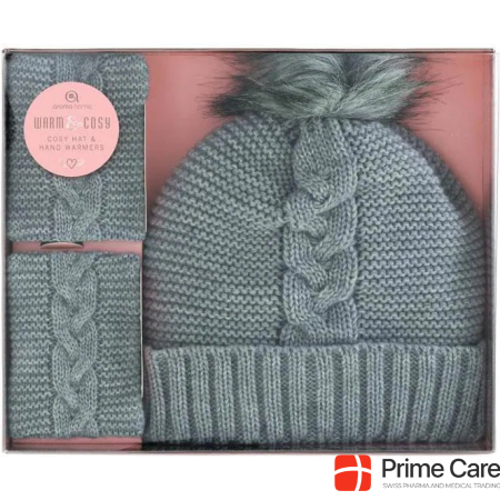 Aroma Home Knitted Hat with Hand Warmers