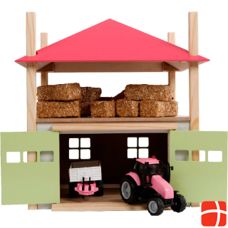Kids Globe Farming Wood haystack with storage 1:32 - Pink