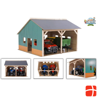 Kids Globe Farming Shed for 2 tractors