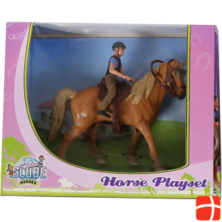 Kids Globe Farming Speelset Paard met Ruiter, 1:24