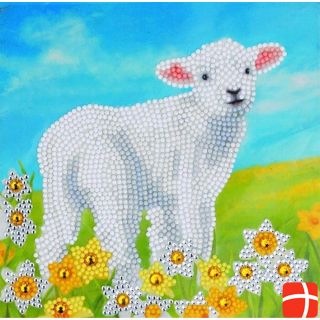 Craft Buddy Little lamb, card 18x18cm Crystal Art