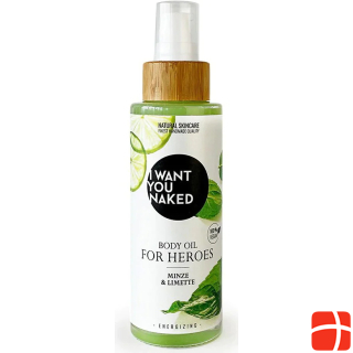 I want you naked FOR HEROS Body Oil - Mint & Lime ENERGIZING