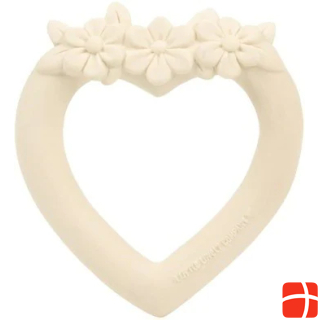 A Little Lovely Company Teething ring TRSHWH17 heart, cream 9x11x2cm