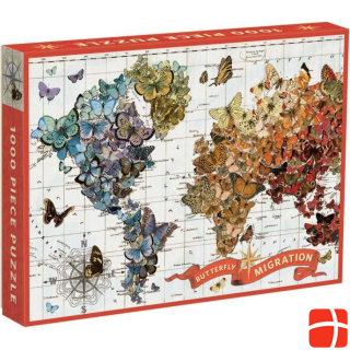 Abrams & Chronicle 40084 - Wendy Gold Butterfly Migration - Puzzle, 1000 Teile