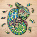 Eco Wood Art Wooden-Puzzle M - Chameleon (In a wooden box)