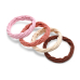Body Mind Soul Hair tie yoga ivory/pink 4 pieces