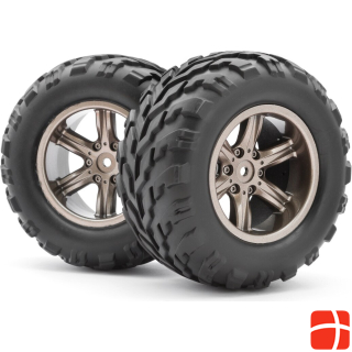 Blackzon Assembled Wheel/Tire (Dark Grey)