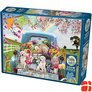 Cobble Hill puzzle 500 pieces - Country Truck in Spring