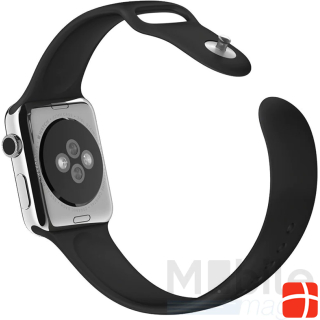 Hermex Apple Watch 40mm / 38mm Silicone Strap S/M BLACK