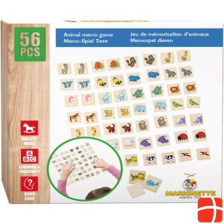 Marionette Wooden Toys Memory game 56-piece animals