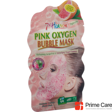 7th Heaven Women's Pink Oxygen Bubble Mask