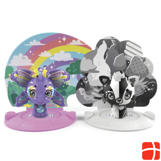 Spin Master Zoobles Animals Rainbow Butterfly и White Fox - 2 коллекционные фигурки с механизмом трансформации и 2