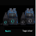 Asge School Backpack, Waterproof, Black/Blue