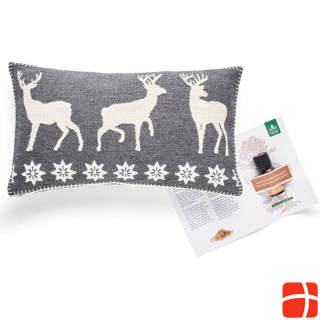 Nature's Design Swiss stone pine cushion deer white (20 x 35 cm)
