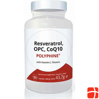 Швейцарский пункт оказания медицинской помощи Ресвератрол, OPC, CoQ10: Polyphine Good for HEART x90