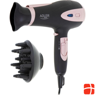 Adler AD 2248b ION 2200 W, Number of temperature settings 3, Ionic function, Diffuser nozzle, Juodas/Rožin