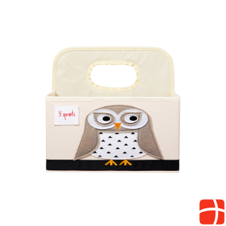 3 Sprouts Diaper Caddy - White Owl