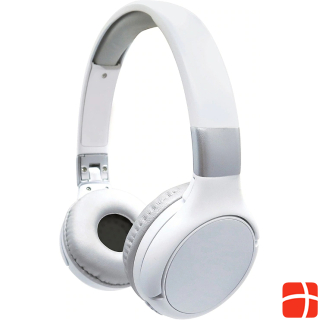 Lexibook 2 in 1 Bluetooth and Wired comfort foldable Headphones - White/silver