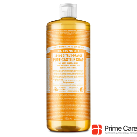 Dr. Bronner's Pure Castile Liquid Soap Citrus Orange 945 ml