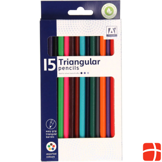  Crayons triangular, 15pcs.