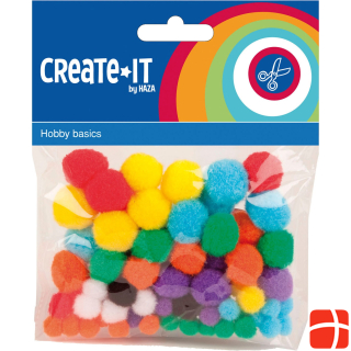  Colored pompoms, 78 pieces