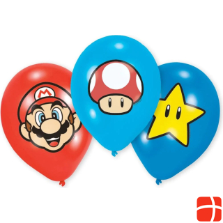  Super Mario Latex Balloons, 6pc.