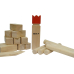  Kubb Original Rubberwood with Red King