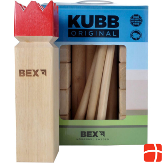  Kubb Original Rubberwood with Red King