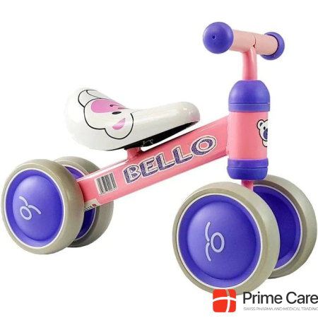 Lean Bike Balance bike Bello with double pink wheels
