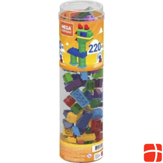 Mega Bloks rainbow colored blocks in a tube (220 pieces)