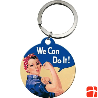 Nostalgic-Art Merchandising Keychain We can do it! Ø 4 cm, 1 piece, Multicolor