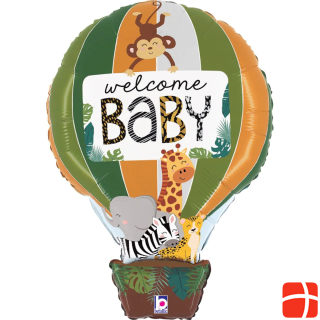 Grabo Balloons Alu balloon - Jungle Welcome Baby (76cm)
