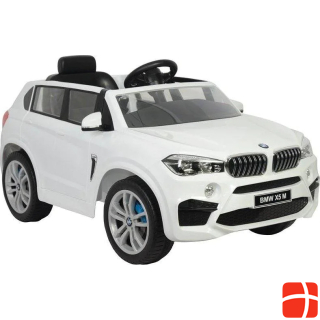 Lean Toys Single electric car for children BMW X5 M, white