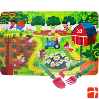 Constructive Eating Garden Placemat & Cutlery Set