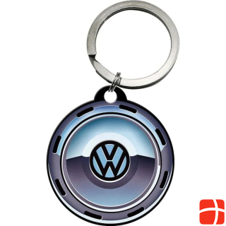 Nostalgic-Art Merchandising Keychain VW wheel Ø 4 cm, 1 piece, Multicolor