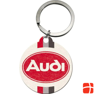 Nostalgic-Art Merchandising Keychain Audi Logo Ø 4 cm, 1 piece, Multicolor