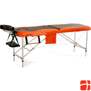 Body Fit 2-piece aluminum massage bed in black and orange