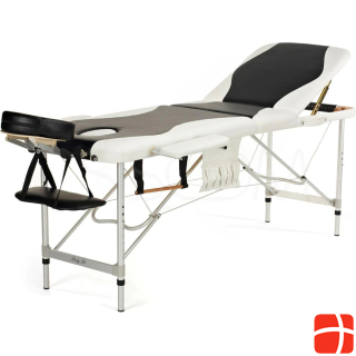 Body Fit 3-piece massage bed aluminum black and white (1038)