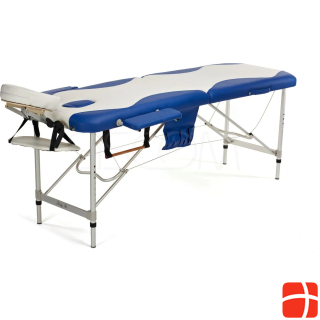 Body Fit 2-piece aluminum massage bed, white and blue
