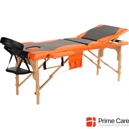 Body Fit 3-piece massage bed black and orange (1029)